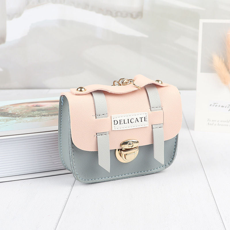 Wholesale Mini School Bag PU Coin Purse Keychain